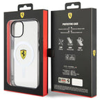 Ferrari MagSafe dėklas iPhone 14 Plus – skaidrus