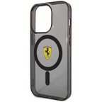 Ferrari permatomas MagSafe dėklas iPhone 14 Pro Max – juodas