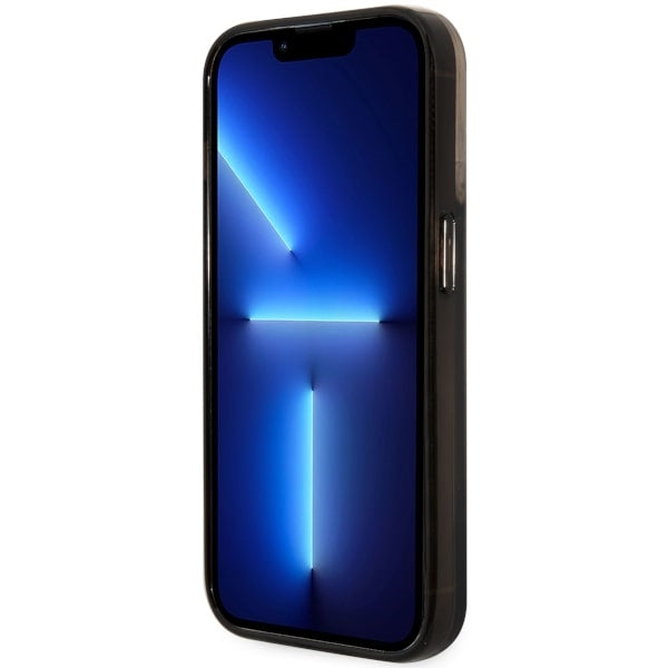 Guess dėklas iPhone 14 Pro – juodas, Liquid Glitter 4G