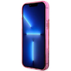 Guess blizgus dėklas iPhone 14 Pro – rožinis