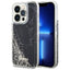 Guess Liquid Glitter Marble dėklas iPhone 14 Pro – juodas