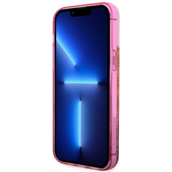 Guess dėklas iPhone 14 Pro Max – rožinis, 4G glitter