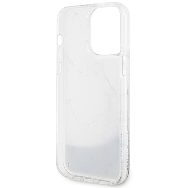 Guess dėklas iPhone 14 Pro Max – baltas (Marble)