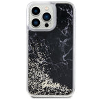 Guess Liquid Glitter Marble dėklas iPhone 14 Pro Max – juodas