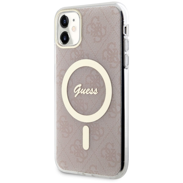 Guess 4G MagSafe dėklas iPhone 11 – rožinis -- iPhone 11