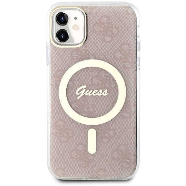 Guess 4G MagSafe dėklas iPhone 11 – rožinis -- iPhone 11