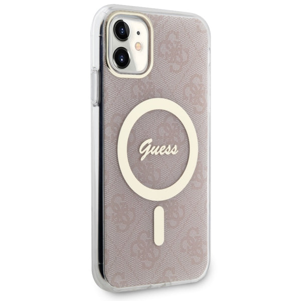 Guess 4G MagSafe dėklas iPhone 11 – rožinis -- iPhone 11