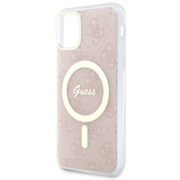 Guess 4G MagSafe dėklas iPhone 11 – rožinis -- iPhone 11