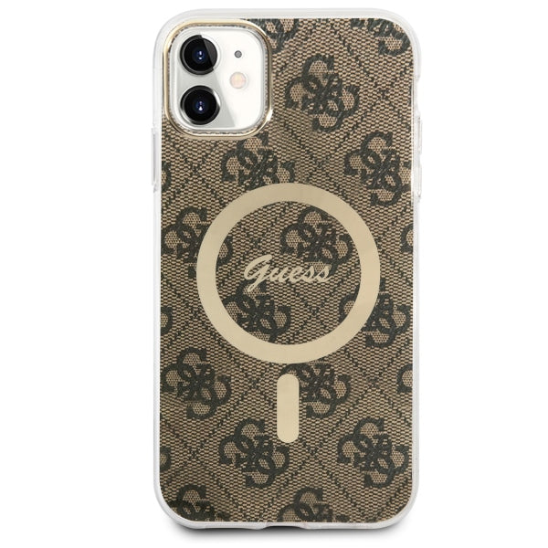 Guess 4G MagSafe dėklas iPhone 11 – rudas -- iPhone 11