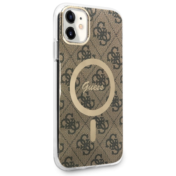 Guess 4G MagSafe dėklas iPhone 11 – rudas -- iPhone 11