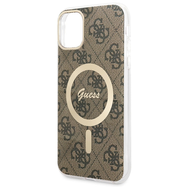 Guess 4G MagSafe dėklas iPhone 11 – rudas -- iPhone 11