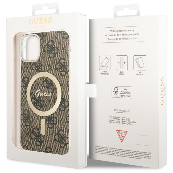 Guess 4G MagSafe dėklas iPhone 11 – rudas -- iPhone 11