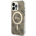 Guess 4G MagSafe dėklas iPhone 13/13 Pro – rudas