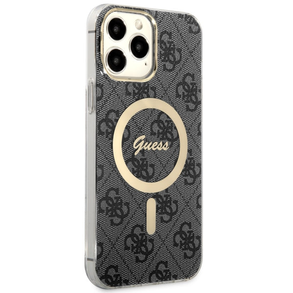 Guess 4G MagSafe dėklas iPhone 13 Pro Max – juodas