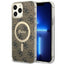 Guess MagSafe dėklas iPhone 13 Pro Max – rudas 4G