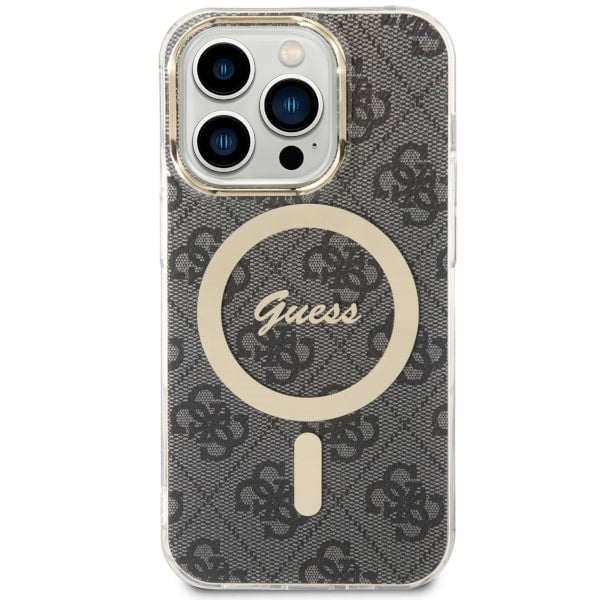 Guess 4G MagSafe dėklas iPhone 14 Pro – juodas