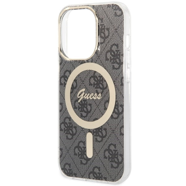 Guess 4G MagSafe dėklas iPhone 14 Pro – juodas
