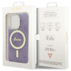 Guess 4G MagSafe dėklas iPhone 14 Pro – violetinis