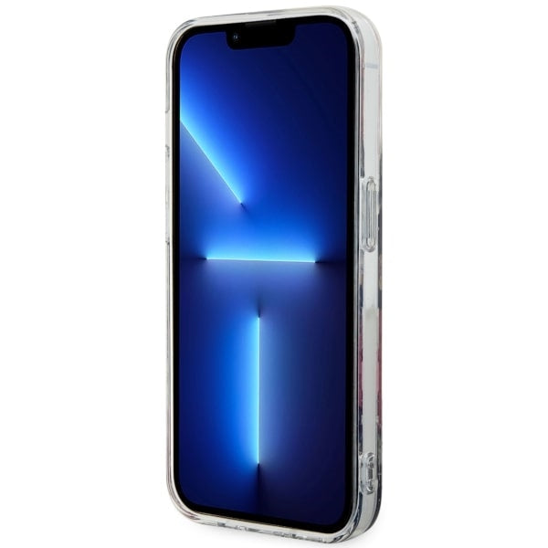 Guess MagSafe dėklas iPhone 14 Pro – žalias/khaki, gėlės