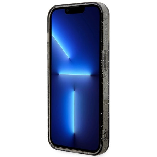 Guess MagSafe dėklas iPhone 14 Pro – juodas, blizgus