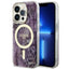 Guess MagSafe dėklas iPhone 14 Pro – rožinis, leopardas