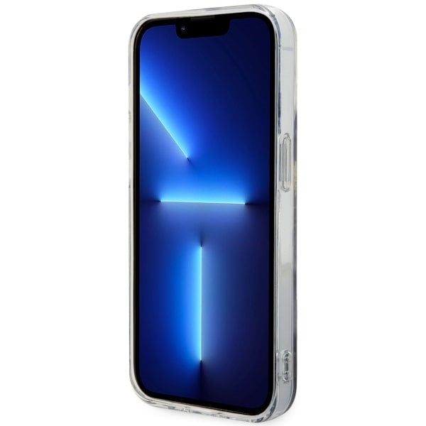 Guess MagSafe dėklas iPhone 14 Pro – juodas marmuras