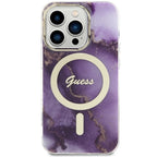 Guess MagSafe dėklas iPhone 14 Pro – violetinis