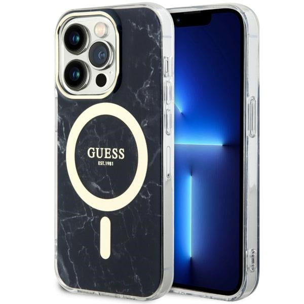 Guess MagSafe dėklas iPhone 14 Pro – juodas marmuras -- iPhone 14 Pro