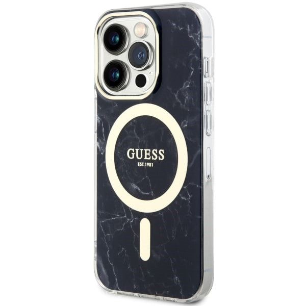 Guess MagSafe dėklas iPhone 14 Pro – juodas marmuras -- iPhone 14 Pro