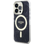 Guess MagSafe dėklas iPhone 14 Pro – juodas marmuras -- iPhone 14 Pro