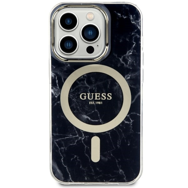 Guess MagSafe dėklas iPhone 14 Pro – juodas marmuras -- iPhone 14 Pro