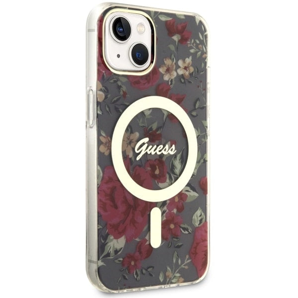 Guess MagSafe dėklas iPhone 14 Plus – žalias/khaki