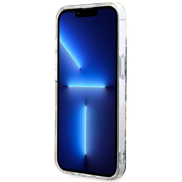 Guess MagSafe dėklas iPhone 14 Plus – juodas, gėlės -- iPhone 14 Plus
