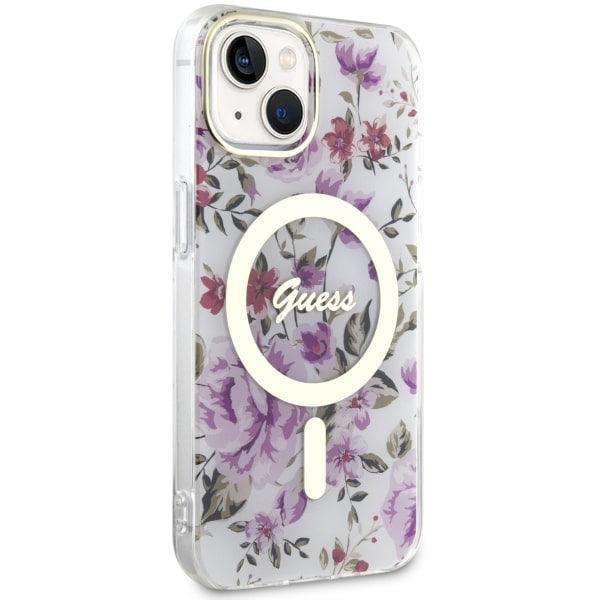 Guess MagSafe dėklas iPhone 14 Plus – skaidrus
