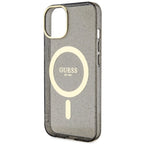 Guess MagSafe dėklas iPhone 14 Plus – juodas, blizgus