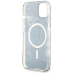 Guess Golden Marble MagSafe dėklas iPhone 14 Plus – juodas -- iPhone 14 Plus