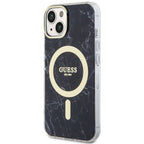 Guess Marble MagSafe dėklas iPhone 14 Plus – juodas -- iPhone 14 Plus