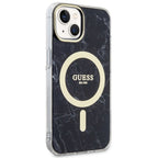 Guess Marble MagSafe dėklas iPhone 14 Plus – juodas -- iPhone 14 Plus