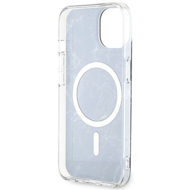 Guess Marble MagSafe dėklas iPhone 14 Plus – juodas -- iPhone 14 Plus