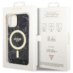 Guess Marble MagSafe dėklas iPhone 14 Plus – juodas -- iPhone 14 Plus