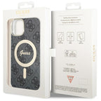 Guess 4G MagSafe dėklas iPhone 14 – juodas