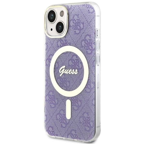 Guess MagSafe dėklas iPhone 14 – violetinis