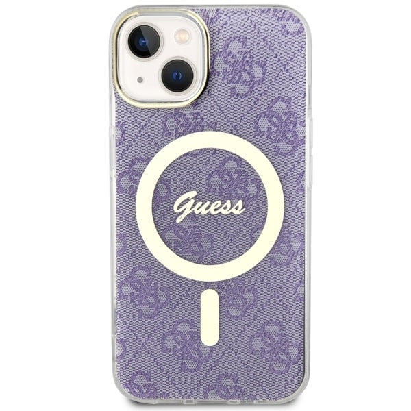 Guess MagSafe dėklas iPhone 14 – violetinis