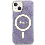 Guess MagSafe dėklas iPhone 14 – violetinis
