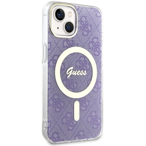 Guess MagSafe dėklas iPhone 14 – violetinis