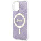 Guess MagSafe dėklas iPhone 14 – violetinis