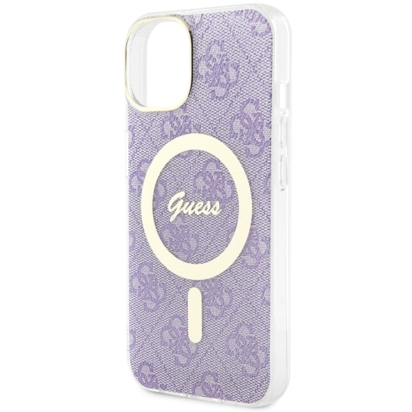Guess MagSafe dėklas iPhone 14 – violetinis