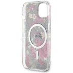 Guess Flower MagSafe dėklas iPhone 14 – žalias