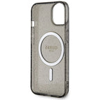 Guess MagSafe dėklas iPhone 14 – juodas, blizgus