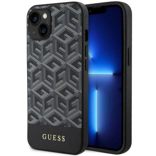 Guess G Cube MagSafe dėklas iPhone 14 – juodas